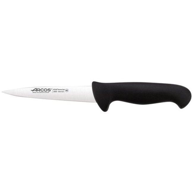 ARCOS Couteau à Saigner 15 cm Noir - 2900 Haute Précision Denishop