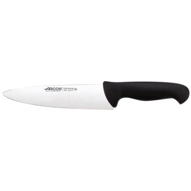 ARCOS Couteau de Cuisine 20 cm Noir - 2900 Haute Précision Denishop