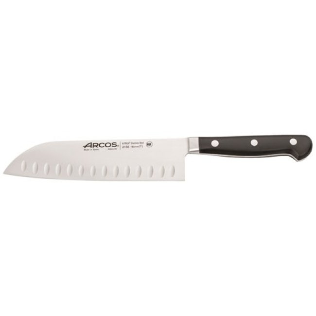 ARCOS Couteau Santoku alvéolé 18 cm - Classic Pro