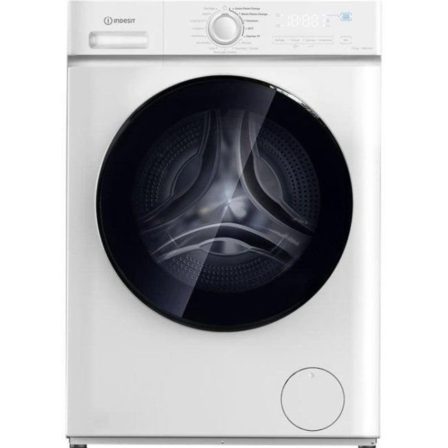 Lave-linge séchant INDESIT - 7 / 5 kg - Induction - L60cm - 1400 tr/min - Push&Go - Blanc