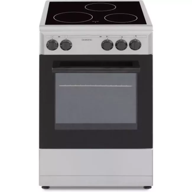 OCEANIC - Cuisiniere vitrocéramique 50 x 50 cm, four convection naturelle, four 48L silver