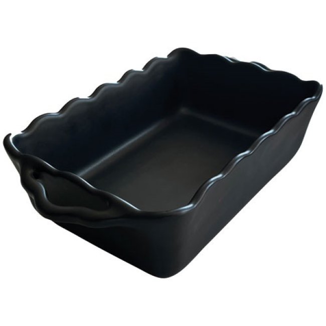 TABLE ET COOK Plat rectangle 27,1 x 15,4 cm Noir - Festonné Maria