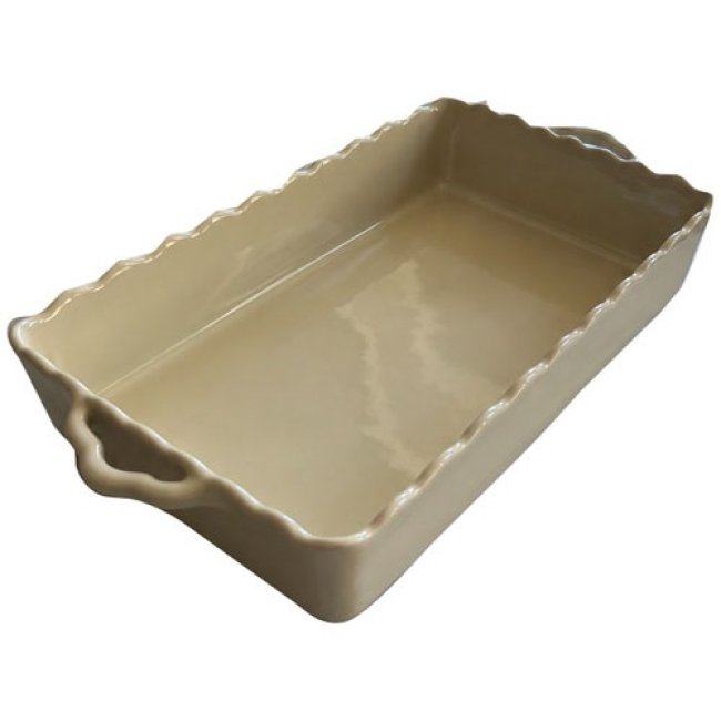 TABLE ET COOK Plat rectangle 32,7 x 19 cm Ivoire - Festonné Maria