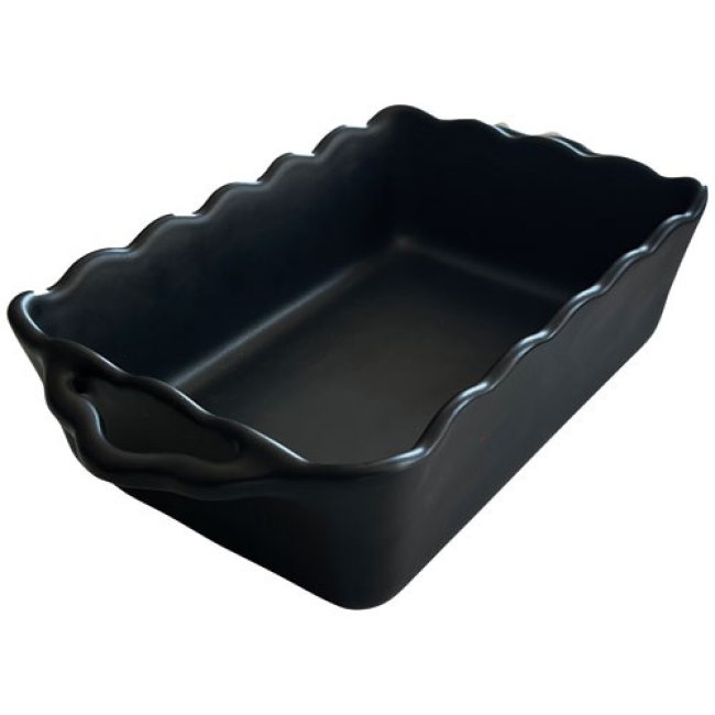 TABLE ET COOK Plat rectangle 32,7 x 19 cm Noir - Festonné Maria