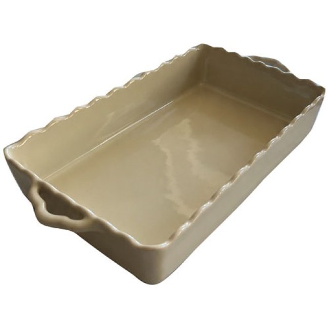 TABLE ET COOK Plat rectangle 39,9 x 22,9 cm Ivoire - Festonné Maria