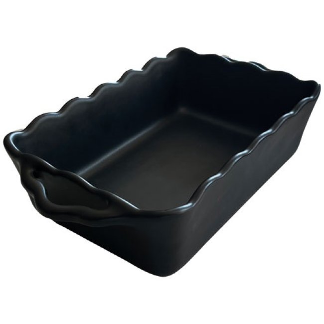 TABLE ET COOK Plat rectangle 39,9 x 22,9 cm Noir - Festonné Maria