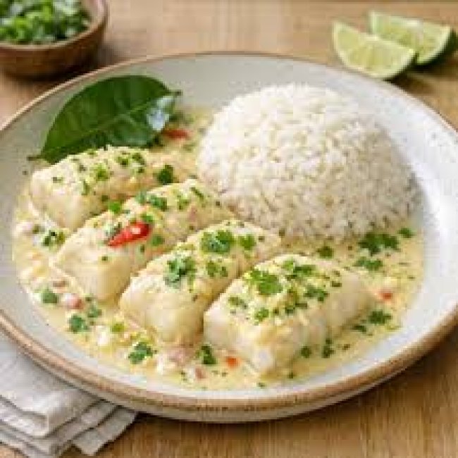 Filet de poisson à la crème de combava