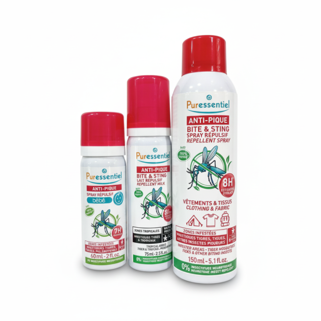 Puressentiel Spray Répulsif Vêtements Tissus 60ml - Protection contre les insectes