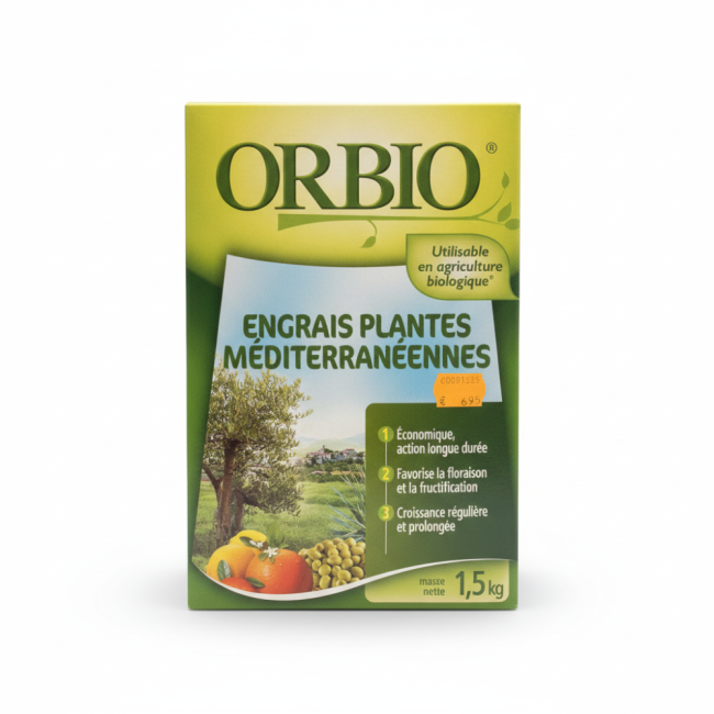 Engrais ORBIO Pour Plantes Méditerranéennes 1,5 Kg