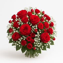 Bouquet Surprise Amoureux - Création Florale Tons Rouges