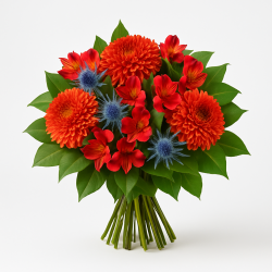 Ivresse Tropicale - Bouquet Flamboyant Rouge Orangé