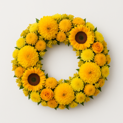 Pour L'Éternité - Couronne De Deuil Jaune Et Orangé