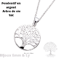 Pendentif En Argent Arbre De Vie