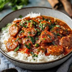 Rougail saucisses porc et riz jaune