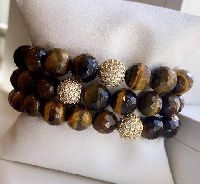 Ce Bracelet Est Fait à La Main Avec Des Perles Oeil-de-tigre De 10 Mm …